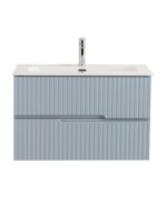 Мебель для ванной комнаты Cezares Duet-n 80 подвесная, 2 ящика, жемчужная голубая