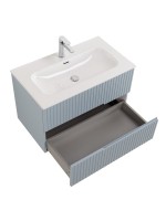 Мебель для ванной комнаты Cezares Duet-n 80 подвесная, 2 ящика, жемчужная голубая