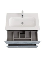 Мебель для ванной комнаты Cezares Duet-n 80 подвесная, 2 ящика, жемчужная голубая