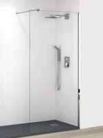 Душевая перегородка Parly T80 80 см, профиль глянцевый хром, стекло прозрачное