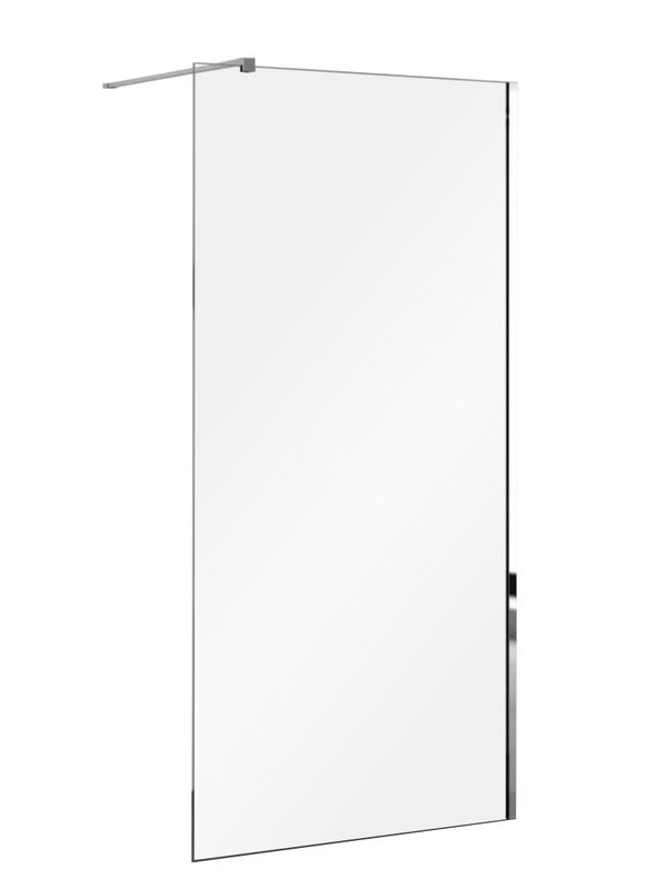 Душевая перегородка Parly T80 80 см, профиль глянцевый хром, стекло прозрачное