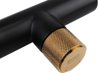 Смеситель для раковины Bronze de Luxe Avantgarde 2021MH С ВНУТРЕННЕЙ ЧАСТЬЮ, черный, розовое золото