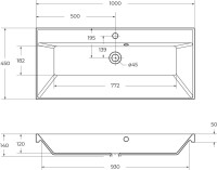 Мебельная раковина BelBagno BB1000/450-LV-MR-AST