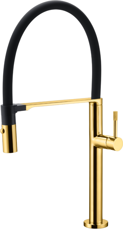 Смеситель для кухни Boheme Uno 114-G gold
