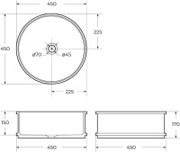 Накладная раковина BelBagno BB1383