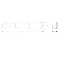 Крючок Fashun A26-17 A2615-4-17 графит, на шурупах Крючок Fashun A26-17 A2615-4-17 графит, на шурупах