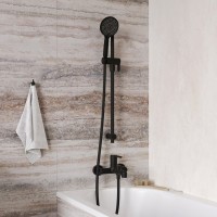 Смеситель для ванны с душем IDDIS AIGBL00i02WA черный матовый