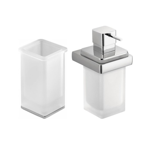 Набор Стакан Colombo Design Lulu B6241.CR-VAN хром + Дозатор B9321 хром