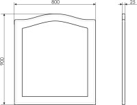 Зеркало Comforty Монако 80 глянцевое белое Зеркало Comforty Монако 80 глянцевое белое