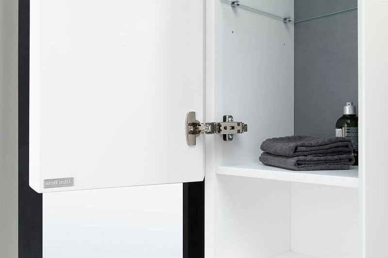Шкаф пенал для ванной Allen Brau Infinity 35 L подвесной, белый матовый
