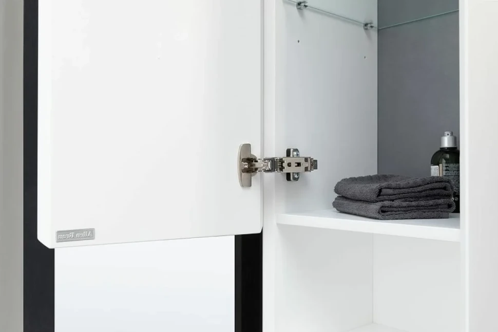Шкаф пенал для ванной Allen Brau Infinity 35 L подвесной, белый матовый