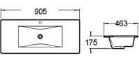 Раковина SantiLine SL-2102 90