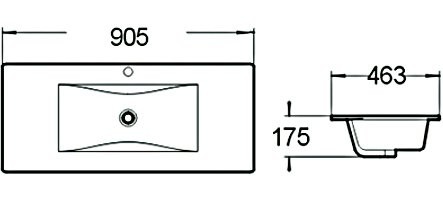 Раковина SantiLine SL-2102 90