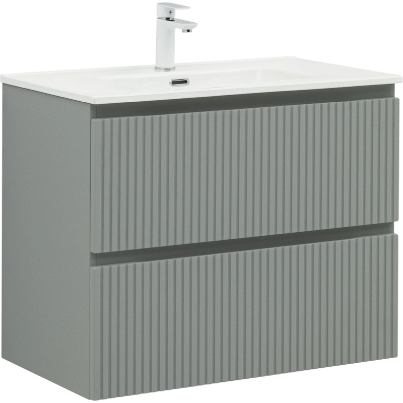 Тумба под раковину без столешницы Aquanet Джейн (Flat) 80 подвесная, мисти грин