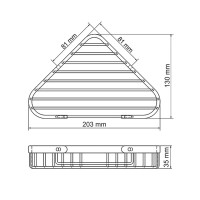 Полка Wasserkraft Wiese K-733GUN METAL угловая, оружейная сталь Полка Wasserkraft Wiese K-733GUN METAL угловая, оружейная сталь