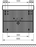 Тумба с раковиной Belux Сиртаки 70 подвесная, белая глянцевая