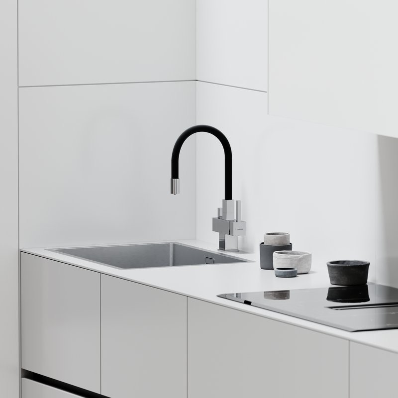 Смеситель для кухни Sancos Arno SC4005CH с гибким изливом, хром