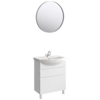 Тумба с раковиной Aqwella Rodos 75 напольная, белая