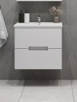 Тумба с раковиной SanStar Ориана 60 подвесная, раковина Santek Миранда 60