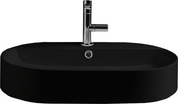Накладная раковина Kerasan Ciotola 028531*1 65x40 см, черная матовая