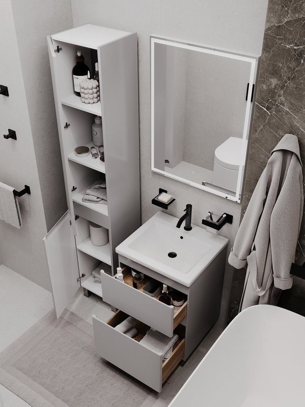 Тумба напольная SanStar Riana 50 Без раковины для ванной комнаты, Грей