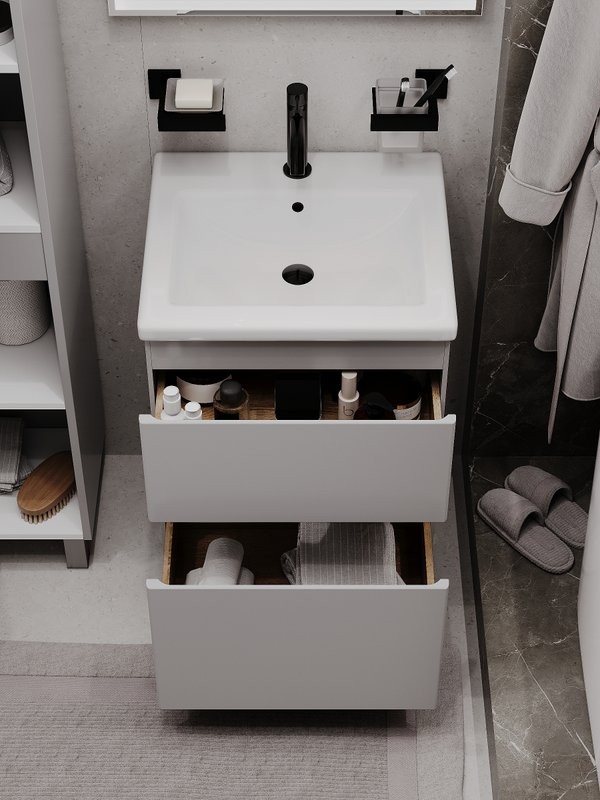 Тумба напольная SanStar Riana 50 Без раковины для ванной комнаты, Грей