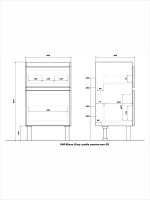 Тумба напольная SanStar Riana 50 Без раковины для ванной комнаты, Грей