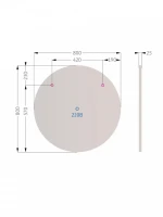 Зеркало круглое Alavann Rondo 80 ALV0114001 с подсветкой Зеркало круглое Alavann Rondo 80 ALV0114001 с подсветкой