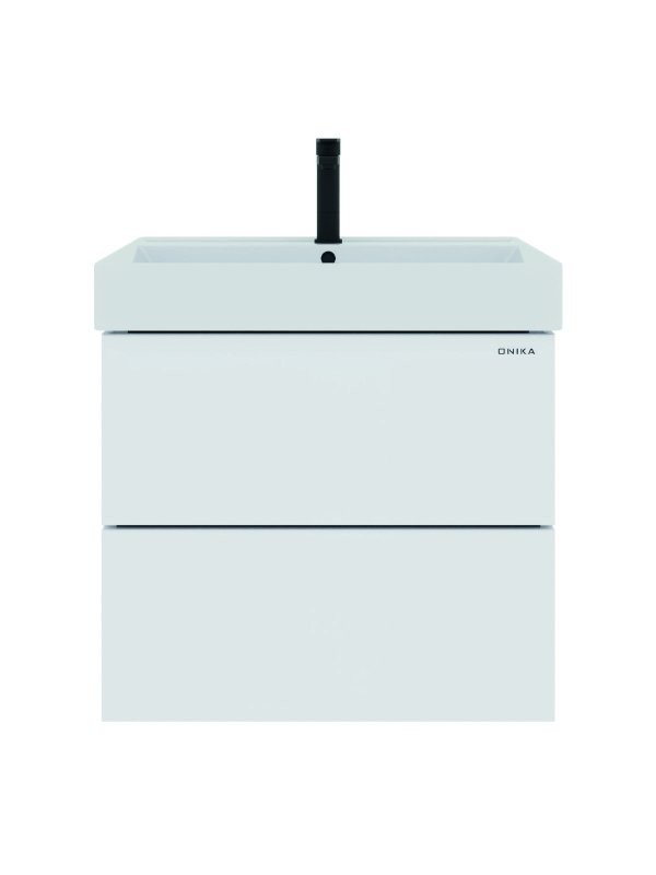 Тумба для ванной комнаты Onika Эсквана 65 подвесная, белая (под раковину Вилис 65)