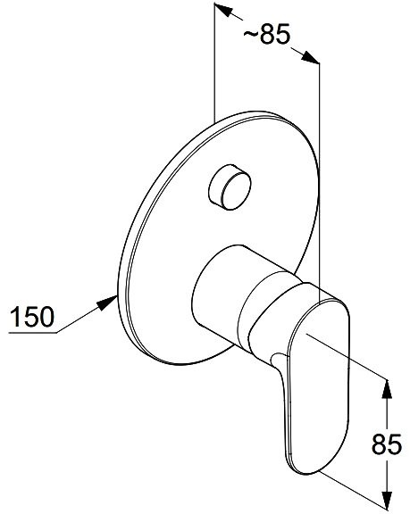 Встраиваемый смеситель для душа и ванны Kludi Kludi-Louva 247590575 переключатель PUSH&SWITCH, хром