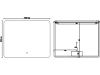 Зеркало Vincea VLM-3BE100-2 100x80 с подсветкой и антизапотевателем Зеркало Vincea VLM-3BE100-2 100x80 с подсветкой и антизапотевателем