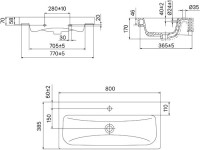 Мебельная раковина IDDIS Optima Home 80