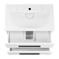 Тумба с раковиной Misty Модерн 70 подвесная, матовая белая