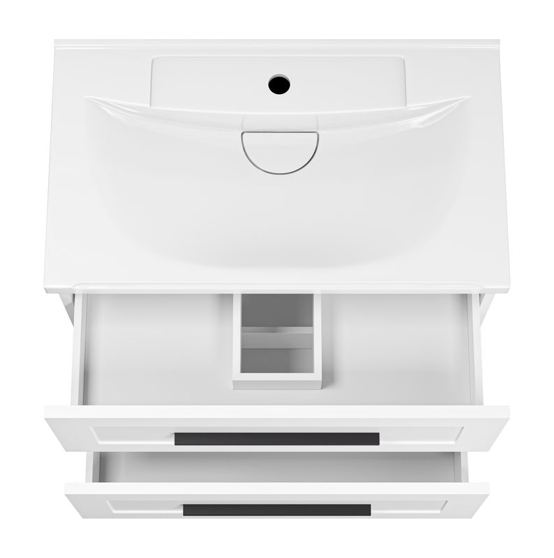 Тумба с раковиной Misty Модерн 70 подвесная, матовая белая