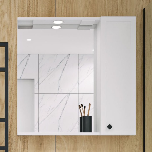 Зеркало Runo Римини R 75 белое