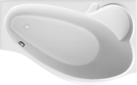 Акриловая ванна Marka One Gracia R 150x95 см, угловая, правая, пристенная, белая, асимметричная, с каркасом, с сиденьем