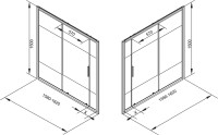 Шторка на ванну Aquanet Practic AE10-B-160H150U-CP