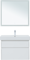 Мебель для ванной комнаты Aquanet Nova Lite 85 белая глянцевая, 2 ящика