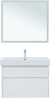 Мебель для ванной комнаты Aquanet Nova Lite 85 белая глянцевая, 2 ящика