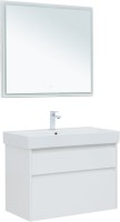 Мебель для ванной комнаты Aquanet Nova Lite 85 белая глянцевая, 2 ящика