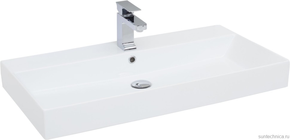 Мебель для ванной комнаты Aquanet Nova Lite 85 белая глянцевая, 2 ящика