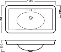 Раковина Hatria Dolcevita Y0F001 100 см, с ножками