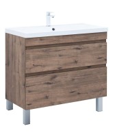Тумба под раковину Aquanet Нота New 100 напольная, дуб веллингтон табак Тумба под раковину Aquanet Нота New 100 напольная, дуб веллингтон табак