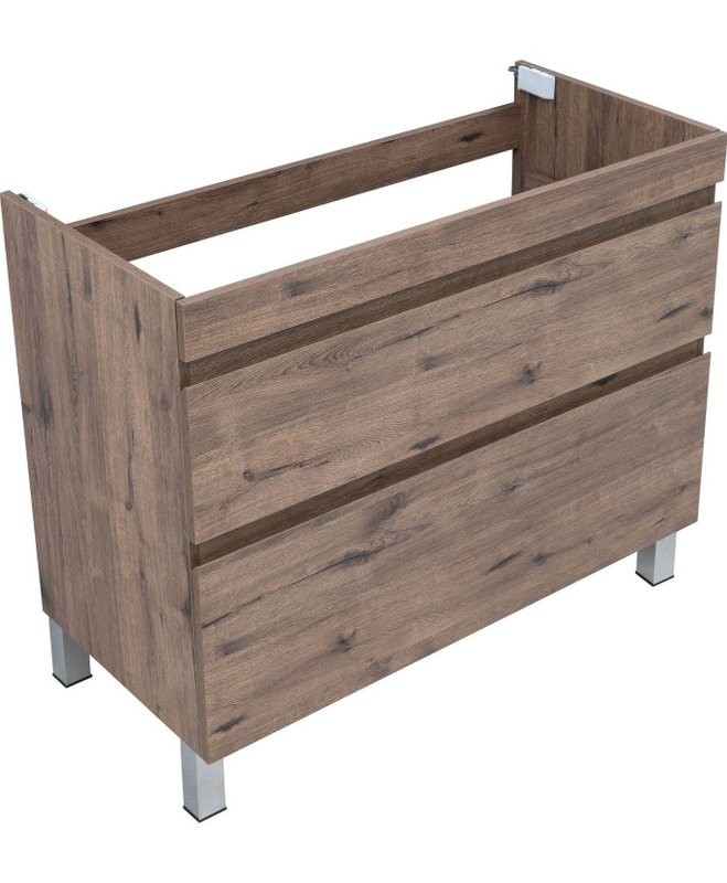 Тумба под раковину Aquanet Нота New 100 напольная, дуб веллингтон табак