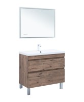 Тумба под раковину Aquanet Нота New 100 напольная, дуб веллингтон табак Тумба под раковину Aquanet Нота New 100 напольная, дуб веллингтон табак