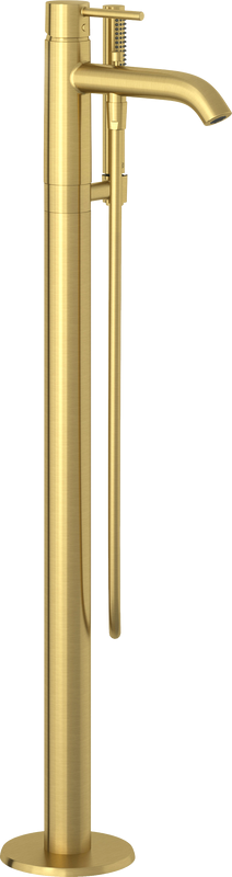 Напольный смеситель для ванны с душем Kludi Bozz 38590N076 брашированное золото