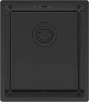 Комплект Мойка Paulmark Lassan LA38-MBN черный матовый + Измельчитель Intenso