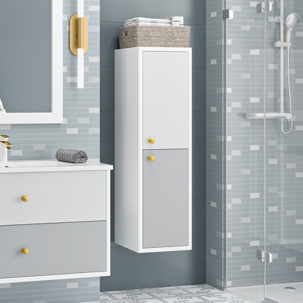 Шкаф пенал для ванной Brevita 50 оттенков серого Анастейша R