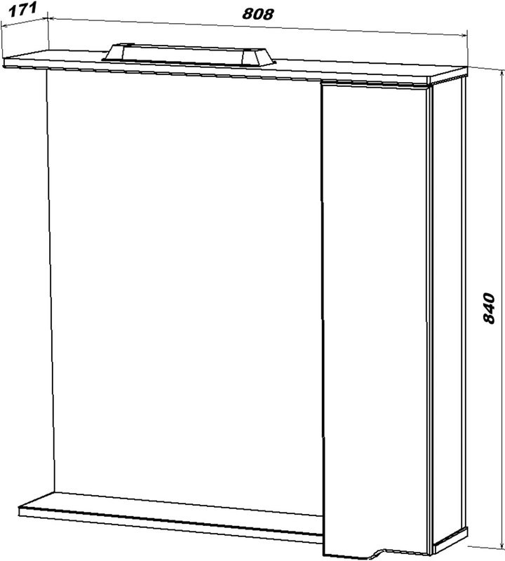 Зеркало SanStar Bianca 80 белое