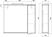 Зеркало SanStar Bianca 80 белое Зеркало SanStar Bianca 80 белое